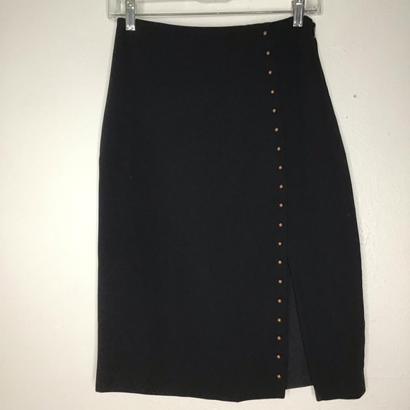 cinq a sept Dresses & Skirts - cinq a sept Black Skirt Side Slit Sz 2